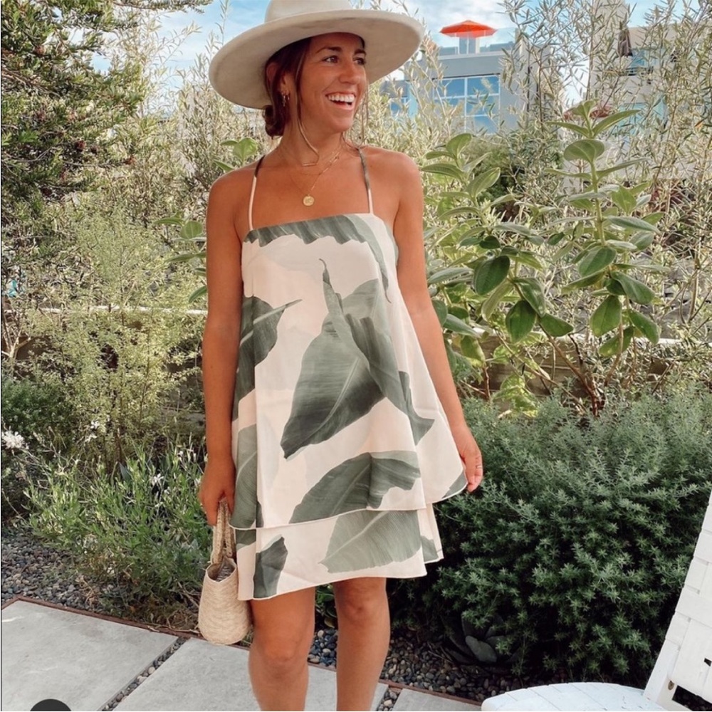 SMYMM Palm Leaf Mini Dress